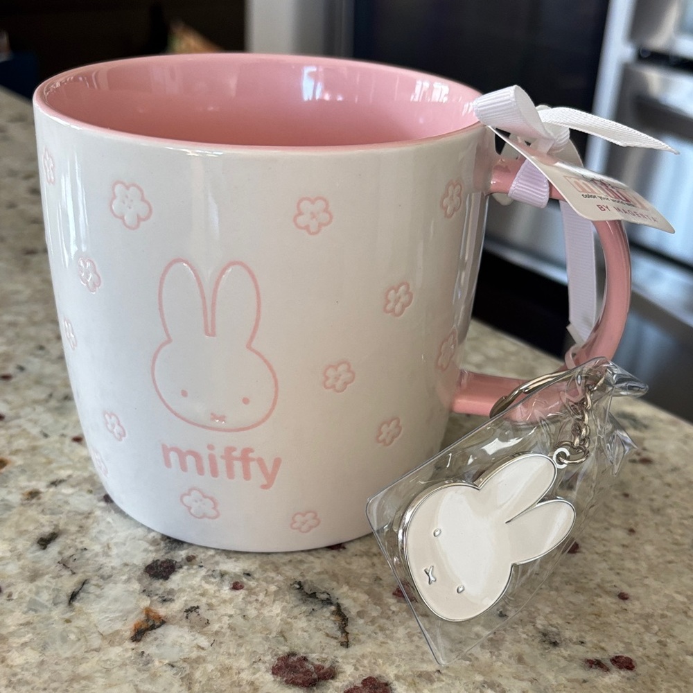 Miffy Pink White Cherry Blossom Sakura Mug
